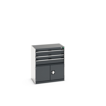cubio drawer-door cabinet with 3 drawers / door WxDxH: 800x525x900mm
