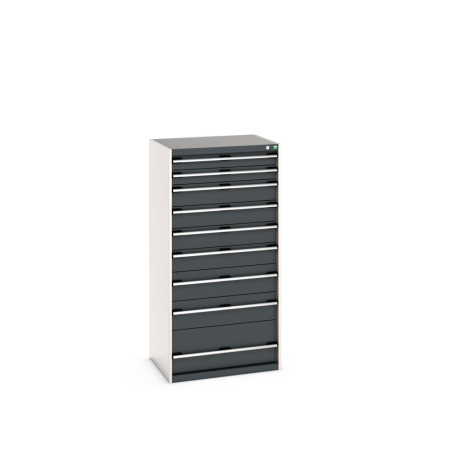 cubio drawer cabinet with 9 drawers WxDxH: 800x650x1600mm