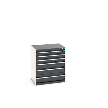 cubio drawer cabinet with 6 drawers WxDxH: 800x650x900mm