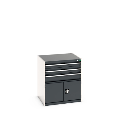 cubio drawer-door cabinet with 3 drawers / door (200kg) WxDxH: 800x750x900mm