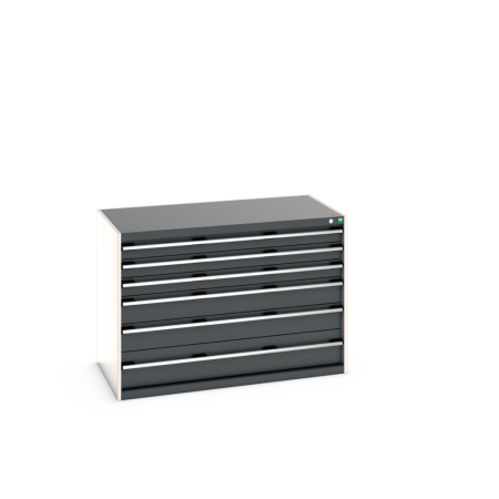 cubio drawer cabinet with 6 drawers WxDxH: 1300x750x900mm