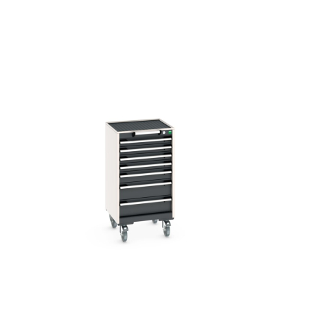 cubio mobile drawer cabinet (top tray) with 7 drawers WxDxH: 525x525x985mm