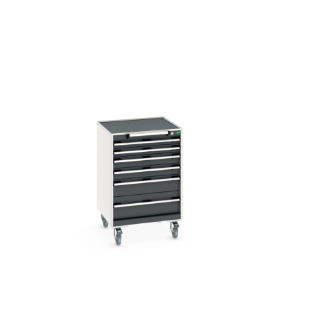 cubio mobile drawer cabinet (top tray) with 6 drawers WxDxH: 650x650x985mm