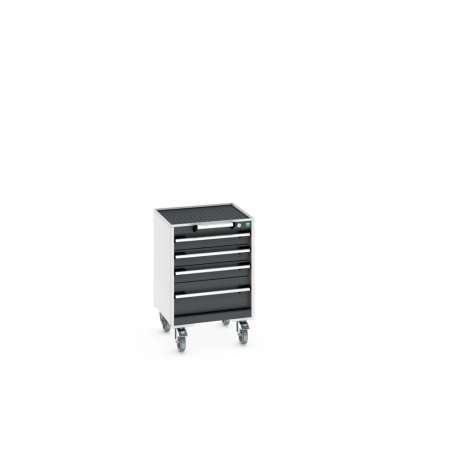 cubio mobile drawer cabinet (top tray) with 4 drawers WxDxH: 525x525x785mm