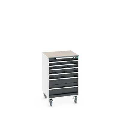 cubio mobile drawer cabinet (lino) with 6 drawers WxDxH: 650x650x990mm