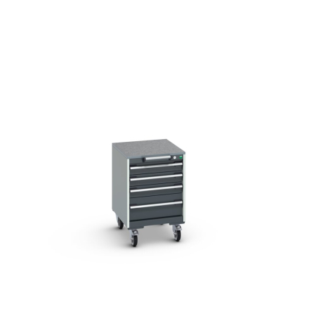 cubio mobile drawer cabinet (lino) with 4 drawers WxDxH: 525x650x790mm