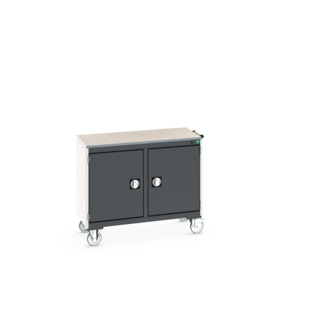 cubio maintenance trolley (lino) 525/525 with cupboard / cupboard WxDxH: 1050x525x890mm