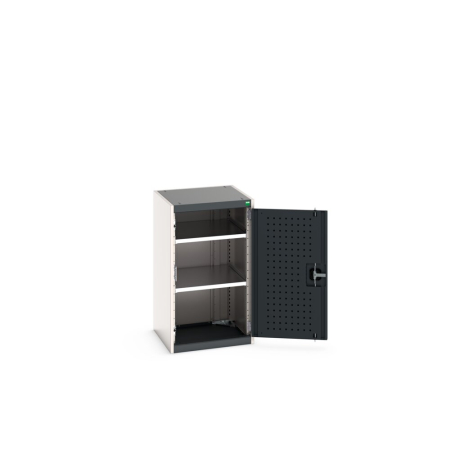 cubio cupboard (perfo door liner) with 2x shelves WxDxH: 525x525x900mm