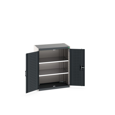 cubio cupboard (perfo door liner) with 2x shelves WxDxH: 800x525x1000mm