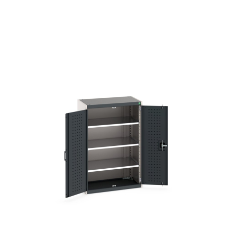 cubio cupboard (perfo door liner) with 3x shelves WxDxH: 800x525x1200mm
