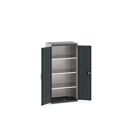 cubio cupboard (perfo door liner) with 3x shelves WxDxH: 800x525x1600mm