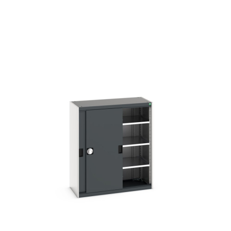 cubio cupboard (sliding door) with 3x shelves WxDxH: 1050x525x1200mm