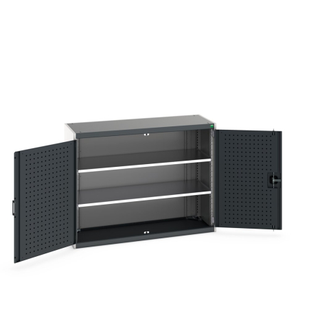cubio cupboard (perfo door liner) with 2x shelves WxDxH: 1300x525x1000mm