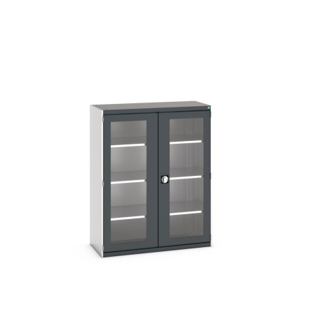 cubio cupboard (window door) with 3x shelves WxDxH: 1300x525x1600mm