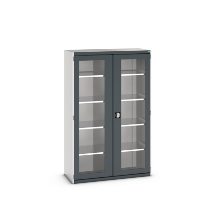 cubio cupboard (window door) with 4x shelves WxDxH: 1300x525x2000mm