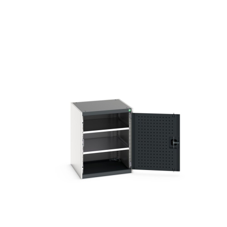cubio cupboard (perfo door liner) with 2x shelves WxDxH: 650x650x800mm