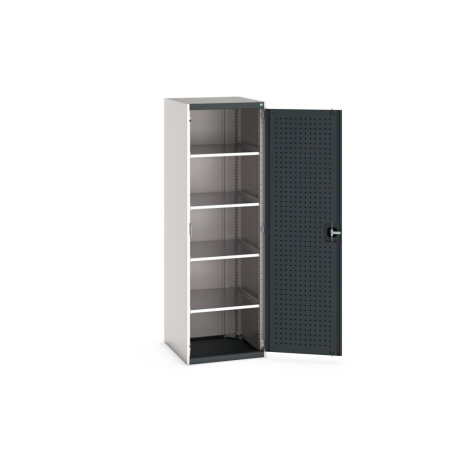 cubio cupboard (perfo door liner) with 4x shelves WxDxH: 650x650x2000mm