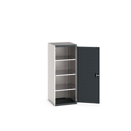 cubio cupboard (perfo door liner) with 3x shelves WxDxH: 650x650x1600mm