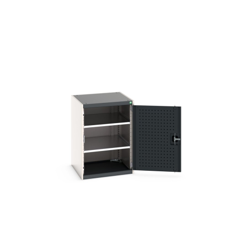 cubio cupboard (perfo door liner) with 2x shelves WxDxH: 650x650x900mm
