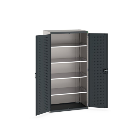 cubio cupboard (perfo door liner) with 4x shelves WxDxH: 1050x650x2000mm