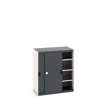 cubio cupboard (sliding door) with 3x shelves WxDxH: 1050x650x1200mm