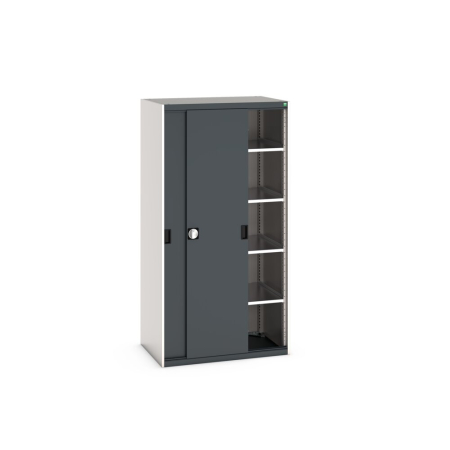 cubio cupboard (sliding door) with 4x shelves WxDxH: 1050x650x2000mm