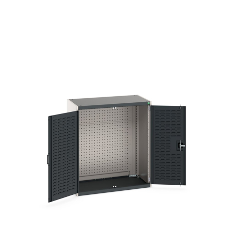 cubio cupboard (louvre door liner) with perfo backpanel WxDxH: 1050x650x1200mm