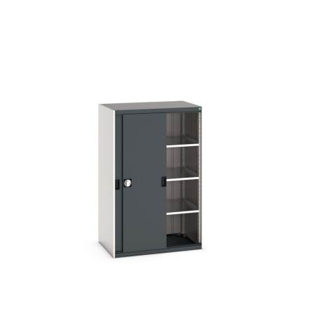 cubio cupboard (sliding door) with 3x shelves WxDxH: 1050x650x1600mm