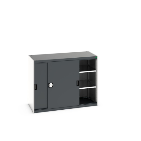 cubio cupboard (sliding door) with 2x shelves WxDxH: 1300x650x1000mm