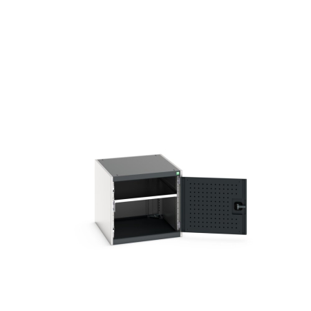 cubio cupboard (perfo door liner) with 1x shelf WxDxH: 650x750x600mm