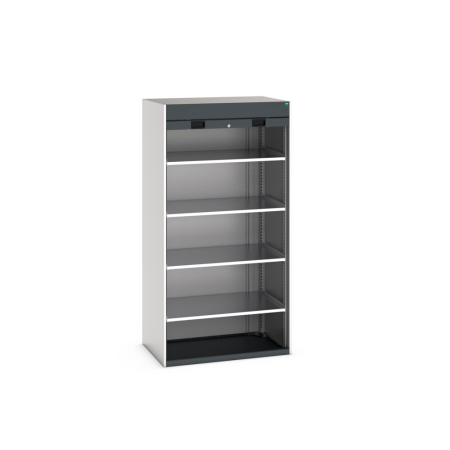 cubio cupboard (roller shutter door) with 4x shelves WxDxH: 1050x650x2000mm