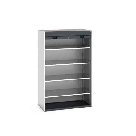 cubio cupboard (roller shutter door) with 4x shelves WxDxH: 1300x650x2000mm