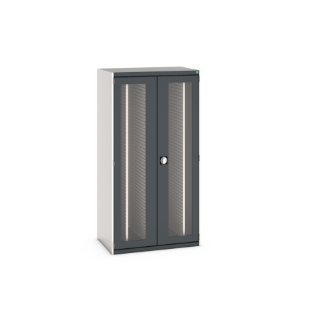cubio cupboard (window door) with 4x vertical sliding louvre panels WxDxH: 1050x650x2000mm