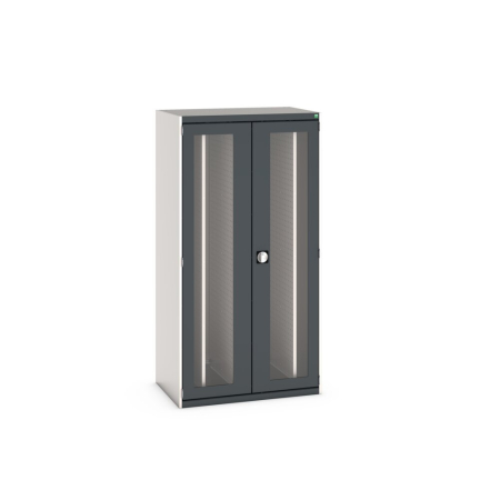 cubio cupboard (window door) with 4x vertical sliding perfo panels WxDxH: 1050x650x2000mm