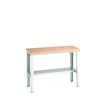 cubio framework bench (multiplex) adj height with half depth base shelf WxDxH: 1500x750x740-1140mm