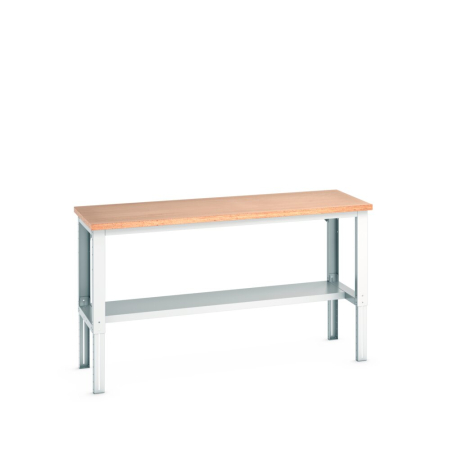 cubio framework bench (multiplex) adj height with half depth base shelf WxDxH: 2000x750x740-1140mm