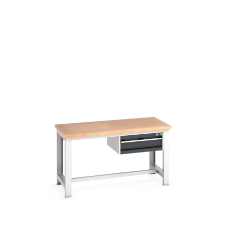 cubio framework bench (multiplex) with 1 drawer cabinet WxDxH: 1500x750x840mm