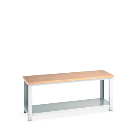 cubio framework bench (multiplex) with full depth shelf WxDxH: 2000x750x840mm
