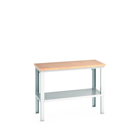 cubio framework bench (multiplex) adj height with full depth base shelf WxDxH: 1500x750x740-1140mm