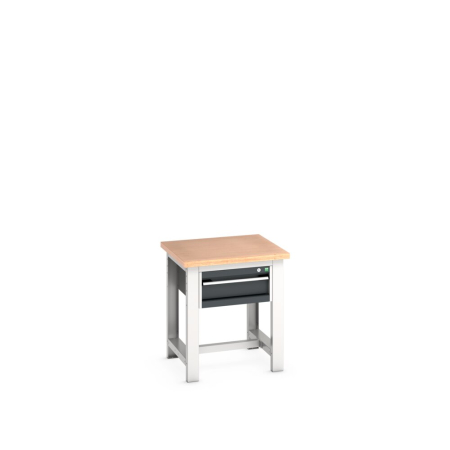 cubio framework bench (multiplex) with 1 drawer cabinet WxDxH: 750x750x840mm