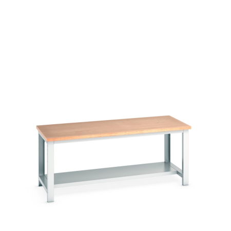 cubio framework bench (multiplex) with half depth shelf WxDxH: 2000x900x840mm