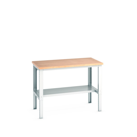 cubio framework bench (multiplex) adj height with half depth base shelf WxDxH: 1500x900x740-1140mm