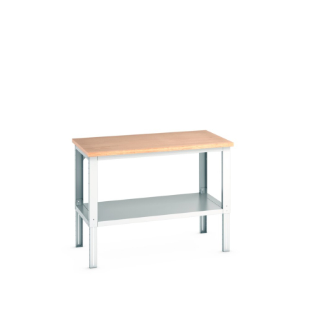 cubio framework bench (multiplex) adj height with full depth base shelf WxDxH: 1500x900x740-1140mm