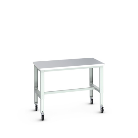 cubio mobile framework bench (stainless) WxDxH: 1500x900x840-1140mm