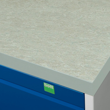 cubio worktop (lino) WxDxH: 800x650x40mm - grey
