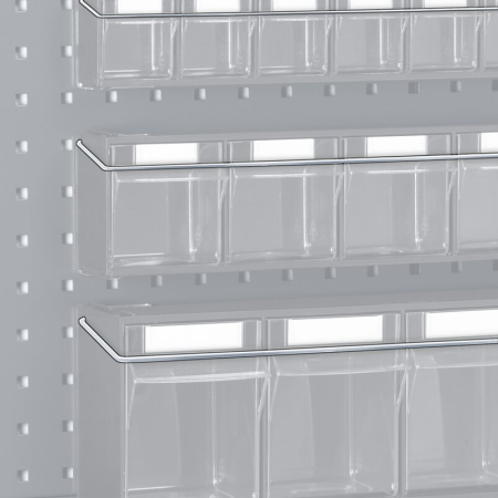 Restraining bar for 6 comp tilt box WxDxH: 600x96x10mm - zinc plated