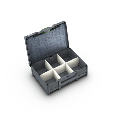 bott Systainer M 137 with divider kit and lid insert - WxDxH: 396x296x137 - plastic / RAL 7016