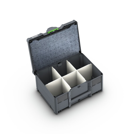 bott Systainer³ M 187 with divider kit and lid insert - WxDxH: 396x296x187 - plastic / RAL 7016