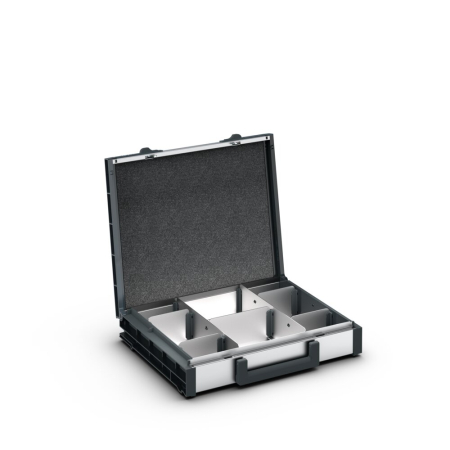 varioCase M 84 with divider set WxDxH: 396x337x84mm - anodised aluminium