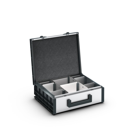 varioCase M 135 with divider set WxDxH: 396x337x135mm - anodised aluminium